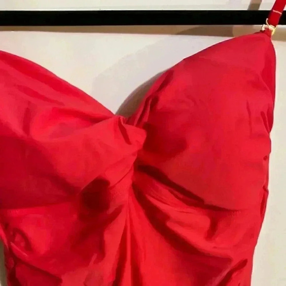 MERONA ONE PIECE SWIMSUIT SIZE LARGE-USED coral red - Picture 2 of 9